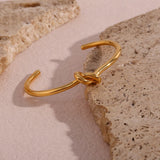 Twisted Knot Open Cuff Bangle