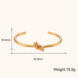 Twisted Knot Open Cuff Bangle