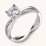 Luxury Sterling Silver and Moisannite Ring