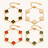 Shell Clover Bracelets by Karter Kristian (Ivory)