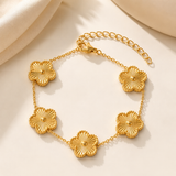 Flower Five Clover Bracelet