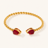 Heart Duo Bracelet with Sparkling Gemstones