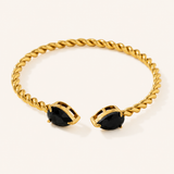 Heart Duo Bracelet with Sparkling Gemstones
