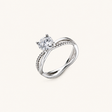 Luxury Sterling Silver and Moisannite Ring