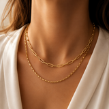 Layered Paperclip Necklace