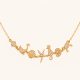 Rhinestone Starfish Necklace
