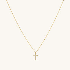 Cross Chain with Zirconia Pendant Necklace