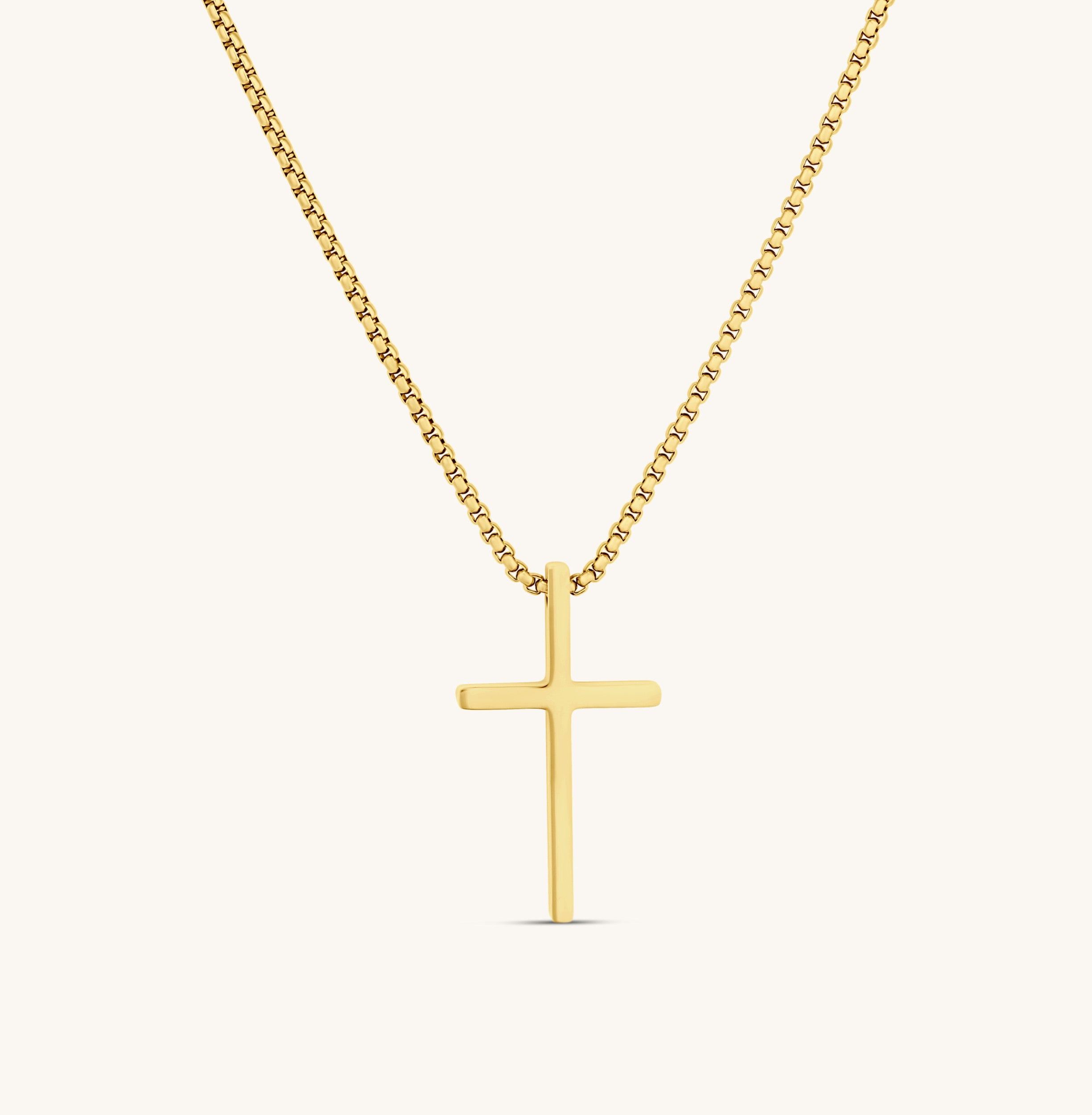 Cross Pendant Necklace Gold