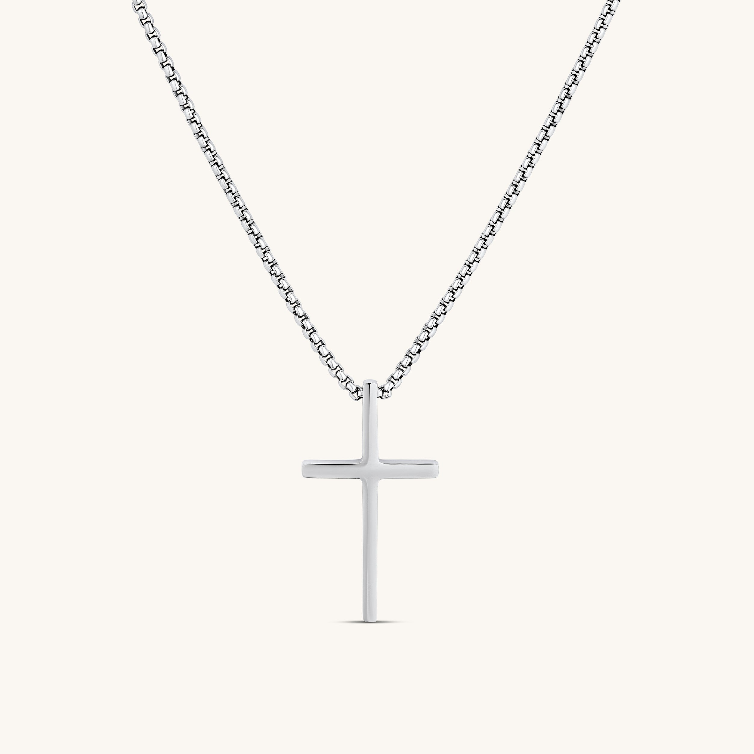 Cross Pendant Necklace Silver