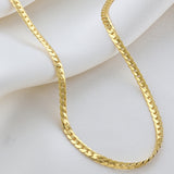 Cuban Link Necklace on Silk