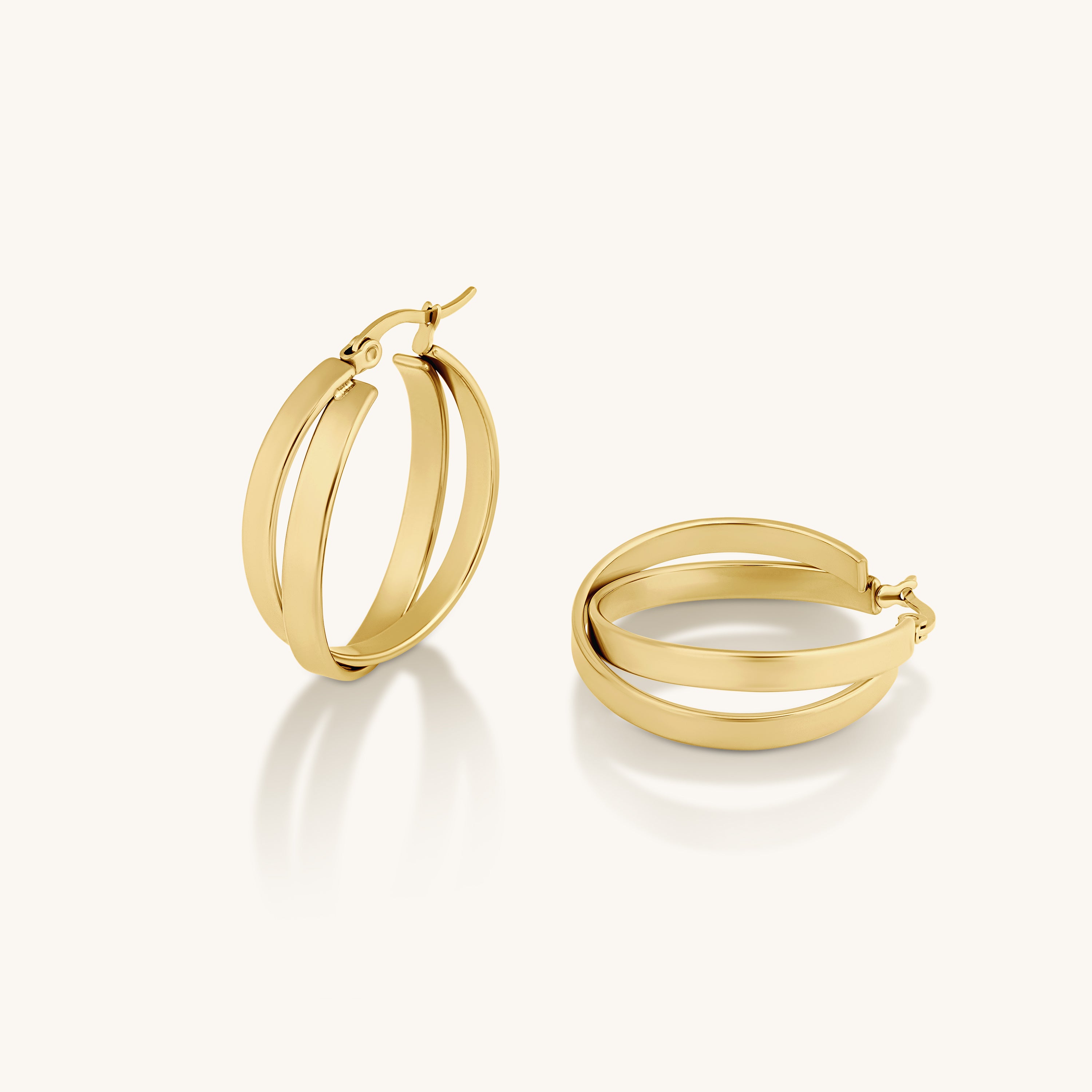 Double Layered Hoop Earrings