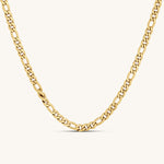 Figaro Link Chain Necklace Gold