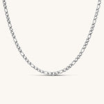 Figaro Link Chain Necklace Silver