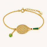 Tennis Racket Pendant Bracelet