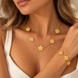 Flower Five Clover Bracelet