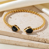 Heart Duo Bracelet with Sparkling Gemstones