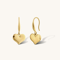 Heart Shaped Drop Earrings