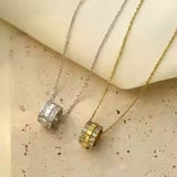 Karter Kristian Exclusive Barrel Pendant Necklace Duo Lifestyle