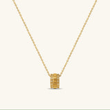 Karter Kristian Exclusive Barrel Pendant Necklace Gold