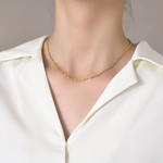 Snake Bone Necklace on Model