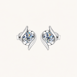 Elegant Moissanite Earring in Sterling Silver