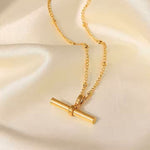 T Bar Anklet on Silk