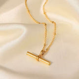 T Bar Anklet on Silk