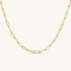 Textured Paperclip Chain Necklace