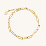 Texured Paperclip Chain Bracelet