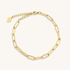 Texured Paperclip Chain Bracelet