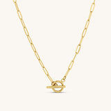 Toggle Clasp Paperclip Necklace