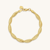 Twisted Double Layer Herringbone Snake Bracelet
