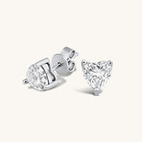Vermeil and Moissanite 1ct Heart Cut Earrings
