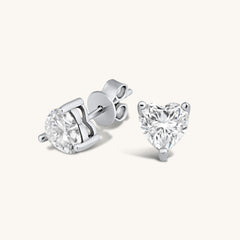 Vermeil and Moissanite 1ct Heart Cut Earrings