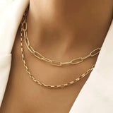 Layered Paperclip Necklace