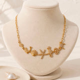 Rhinestone Starfish Necklace